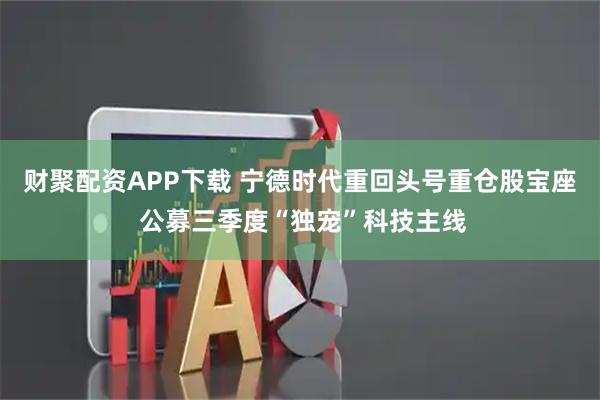 财聚配资APP下载 宁德时代重回头号重仓股宝座 公募三季度“独宠”科技主线